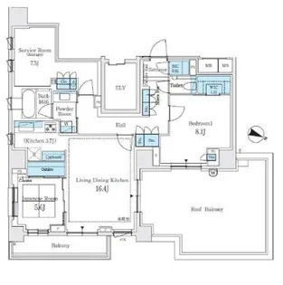 パークホームズ文京白山ヒルテラス【5階】の間取り