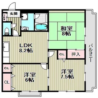 ルナパリス【4階】の間取り