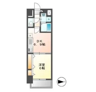 ダブルコート城西【8階】の間取り