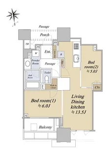ドゥ・トゥール【3階】の間取り