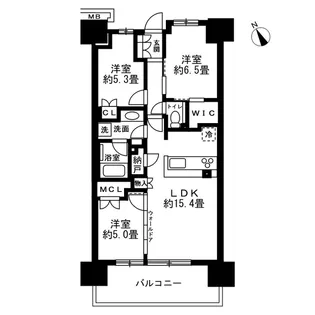 パークホームズLALA南船橋ステーションプレミア【9階】の間取り