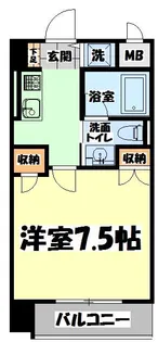 グランカーサ広瀬通【8階】の間取り