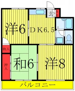 大野ハイツ【2階】の間取り