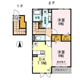 クレアトゥール柏 A【2階】の間取り