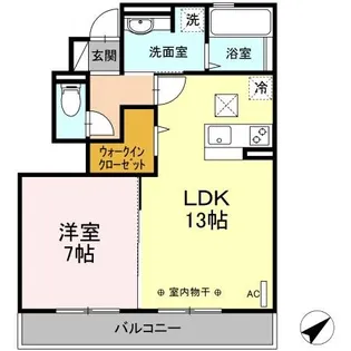 ペルーシェ B棟【1階】の間取り