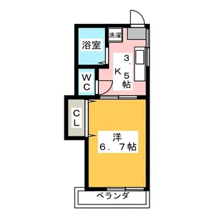 アミューズ田無【2階】の間取り