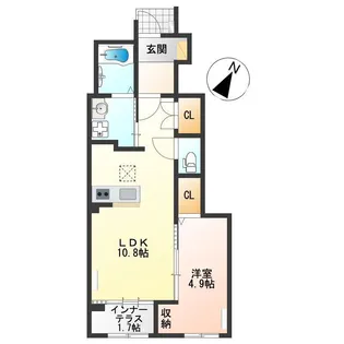 グランピュア【1階】の間取り