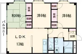 山口ハイツII【1階】の間取り