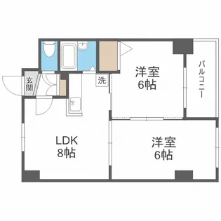 サンリバー広和【3階】の間取り