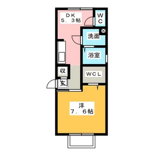 アムール勝川II【1階】の間取り