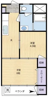 コーポ杉山【1階】の間取り