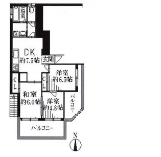 メイプル潮見【1階】の間取り