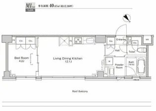 プラウドフラット戸越公園【5階】の間取り