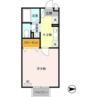 シェーヴルドール【2階】の間取り