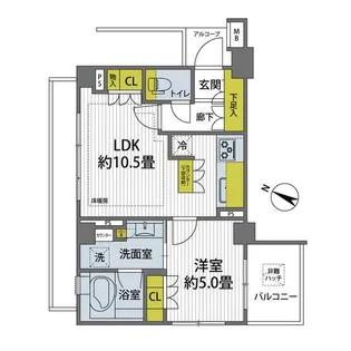 コスモ・イオ 桜新町【3階】の間取り