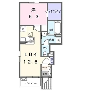プラーンドルXV【1階】の間取り