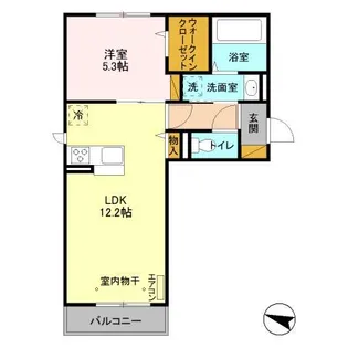 ヴェルデ大島田【1階】の間取り