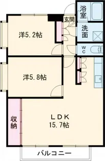 サンハイツI【1階】の間取り