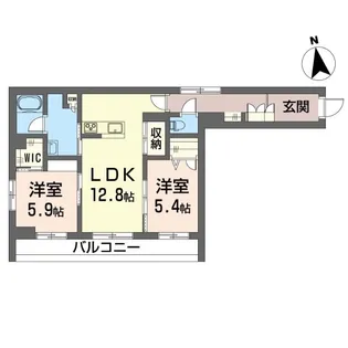 シャーメゾン湘南茅ヶ崎香川【2階】の間取り