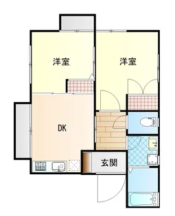 大亜ハイツB棟【2階】の間取り