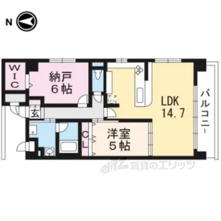 プルミエール朱雀【5階】の間取り