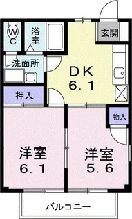 グランシャリオ C【2階】の間取り