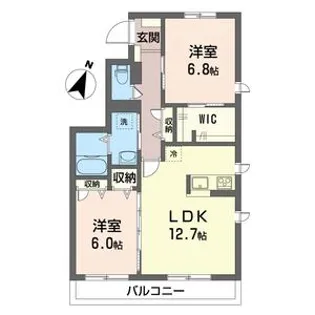 カーサ・イミエイ西【3階】の間取り