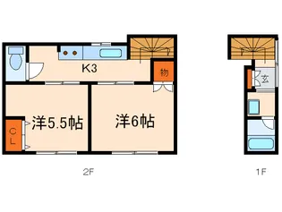 小川コ-ポ27【2階】の間取り