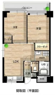 リビングアメニティK&T【4階】の間取り