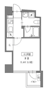 ヴィラマール五橋【6階】の間取り