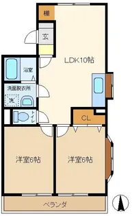 ドミール原2【2階】の間取り