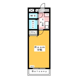A・City法連町【5階】の間取り