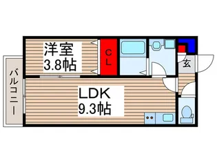 ジーメゾン川越南大塚グランディール【3階】の間取り