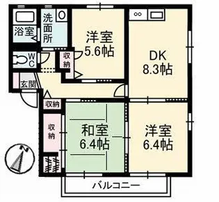 ペルレ B棟【2階】の間取り
