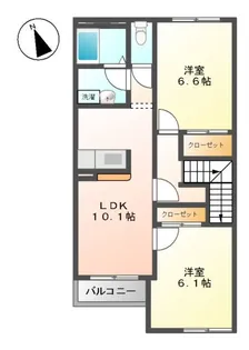 トレヴィ【2階】の間取り