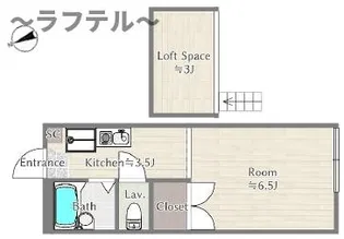 プリムヴェール【1階】の間取り