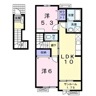 KOTOBUKI A ハウス【2階】の間取り