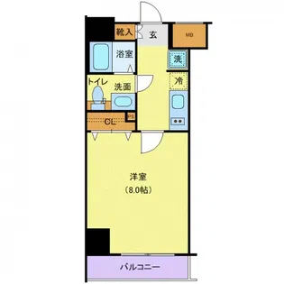 メイクスデザイン門前仲町リバープレイス【6階】の間取り