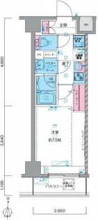 GENOVIA南千住Vskygarden【6階】の間取り