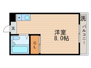 鞘町フラッツ【1階】の間取り