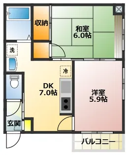 グリーンハイツ東【1階】の間取り