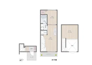 南千束新築マンション【2階】の間取り