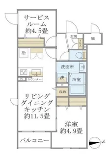 La Perla 桜新町【2階】の間取り