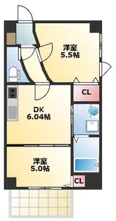 アリス・マナーガーデン四天王寺【5階】の間取り