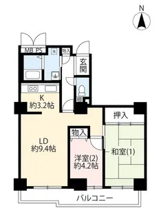 UR光が丘パークタウン 大通り南【12階】の間取り