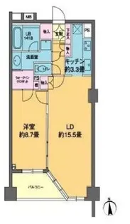 カスタリア高輪【4階】の間取り