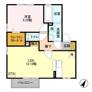 メール・ド・ルミエールB【1階】の間取り