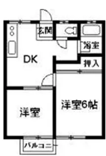 岡野ハイツ【2階】の間取り