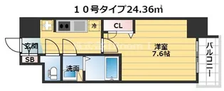 プレサンス堺筋本町センティス【12階】の間取り