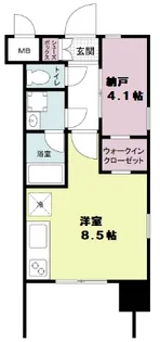 レジディア新大阪【4階】の間取り